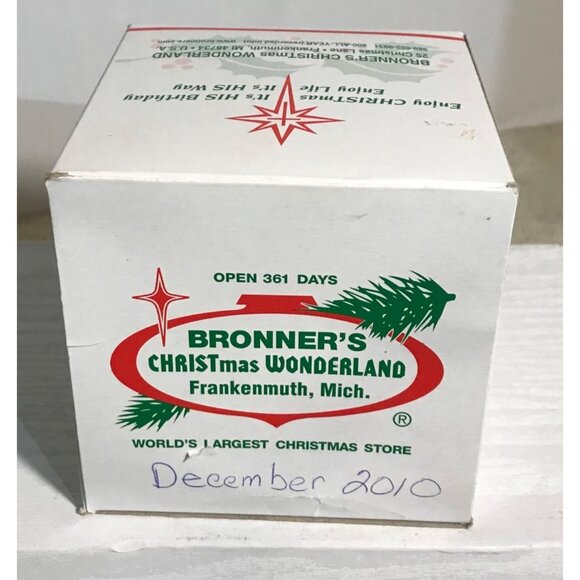 Bronners Ornament Christmas Wonderland Gold Glitter Trees Original Box - Picture 7 of 8